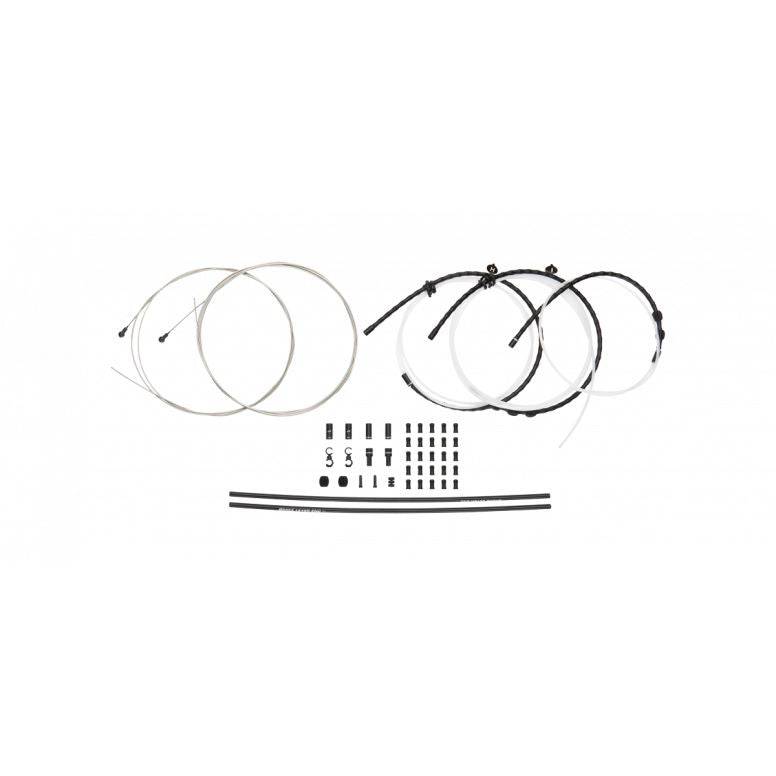 Jagwire Elite Link road bike brake cable kit with aluminum link housing for smooth braking performance and durable cycling components.