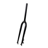Light Blue Darwin MTB 45mm offset rigid fork for mountain biking, showcasing the lightweight steel construction and precise steering.