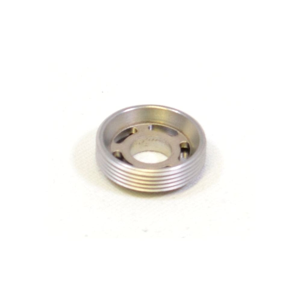 Fox Shock X2 high-flow spring check piston base for 2016 rear shock, upgrade component, detailed view of the metal part.
