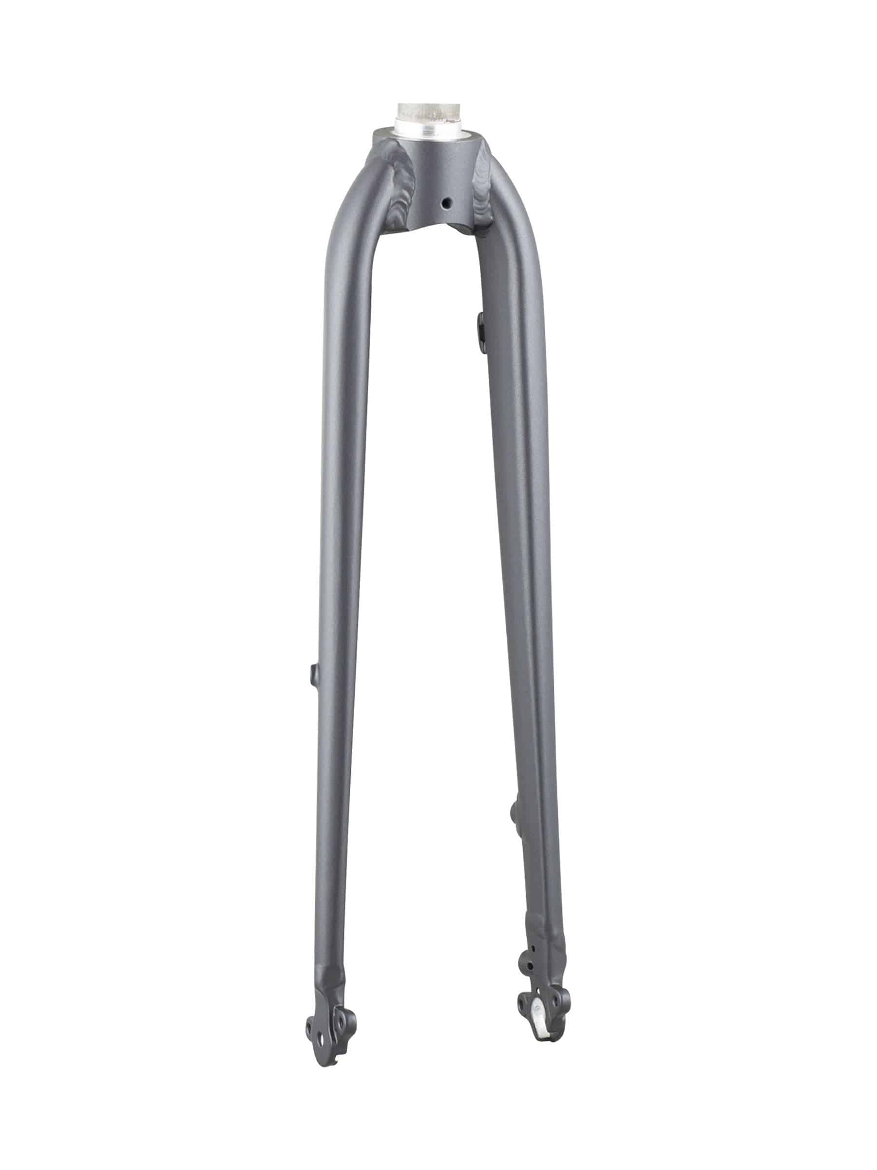 Trek FX 2 700c disc brake rigid fork in Dnister Black with 287mm length and 50mm offset, shown from side view.