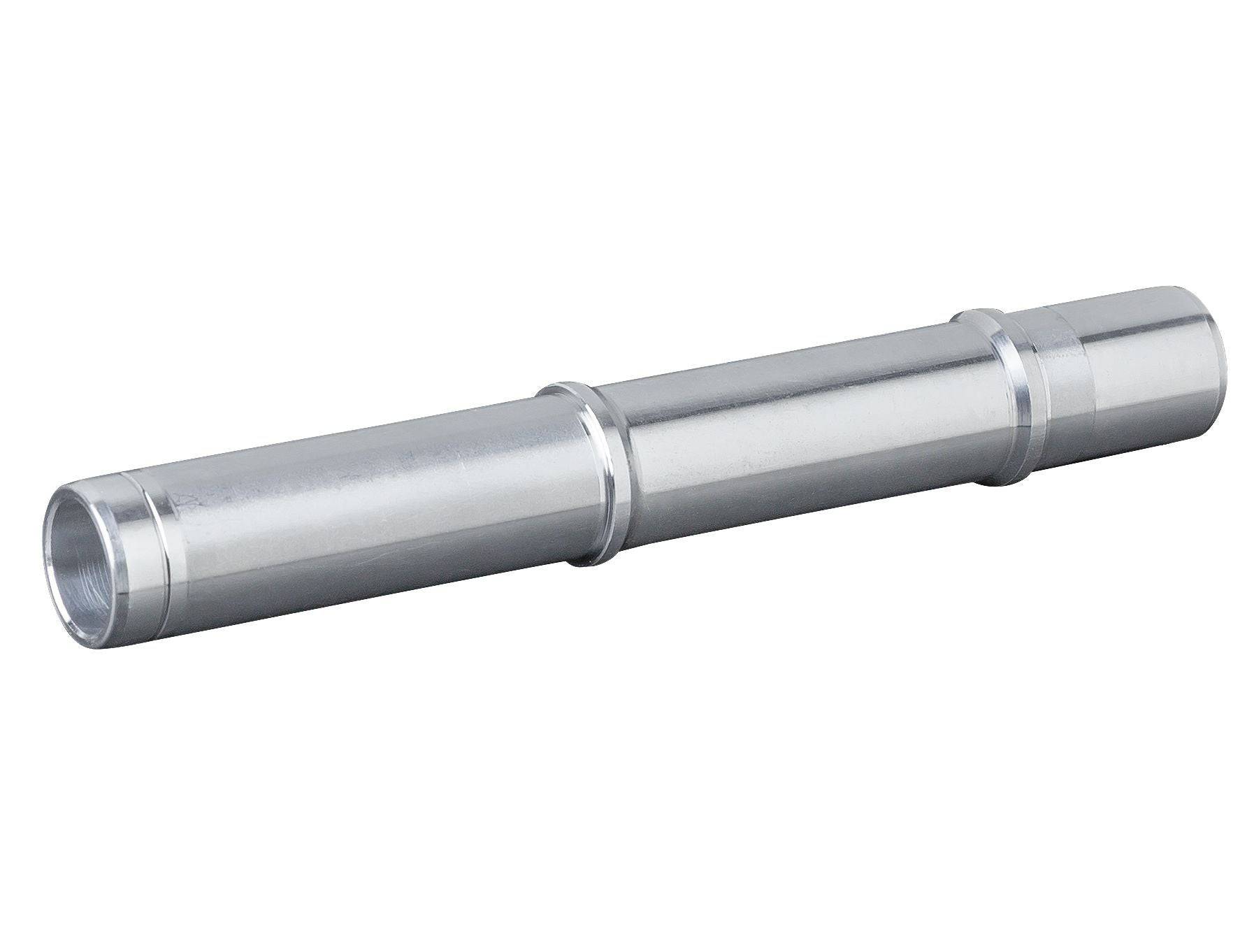 Bontrager Rapid Drive 108 Silver Boost axle for 148mm front and rear bike hubs, component replacement for bike wheels.