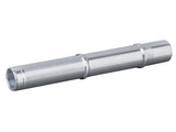 Bontrager Rapid Drive 108 Silver Boost axle for 148mm front and rear bike hubs, component replacement for bike wheels.