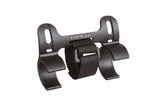 Topeak spare mounting bracket with hook and loop strap for Mountain DA/DA-G pump, shown attached to a bicycle frame.