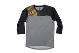 Crank Brothers Airmatic 3/4 sleeve MTB cycling jersey showing breathable fabric and sporty fit for mountain biking.