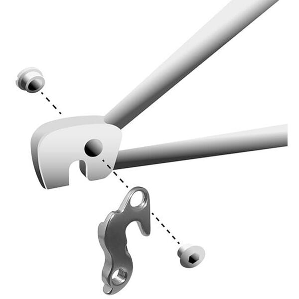 Durable M Part gear hanger for Trek and other bikes, protecting bike frames and ensuring smooth gear shifting.