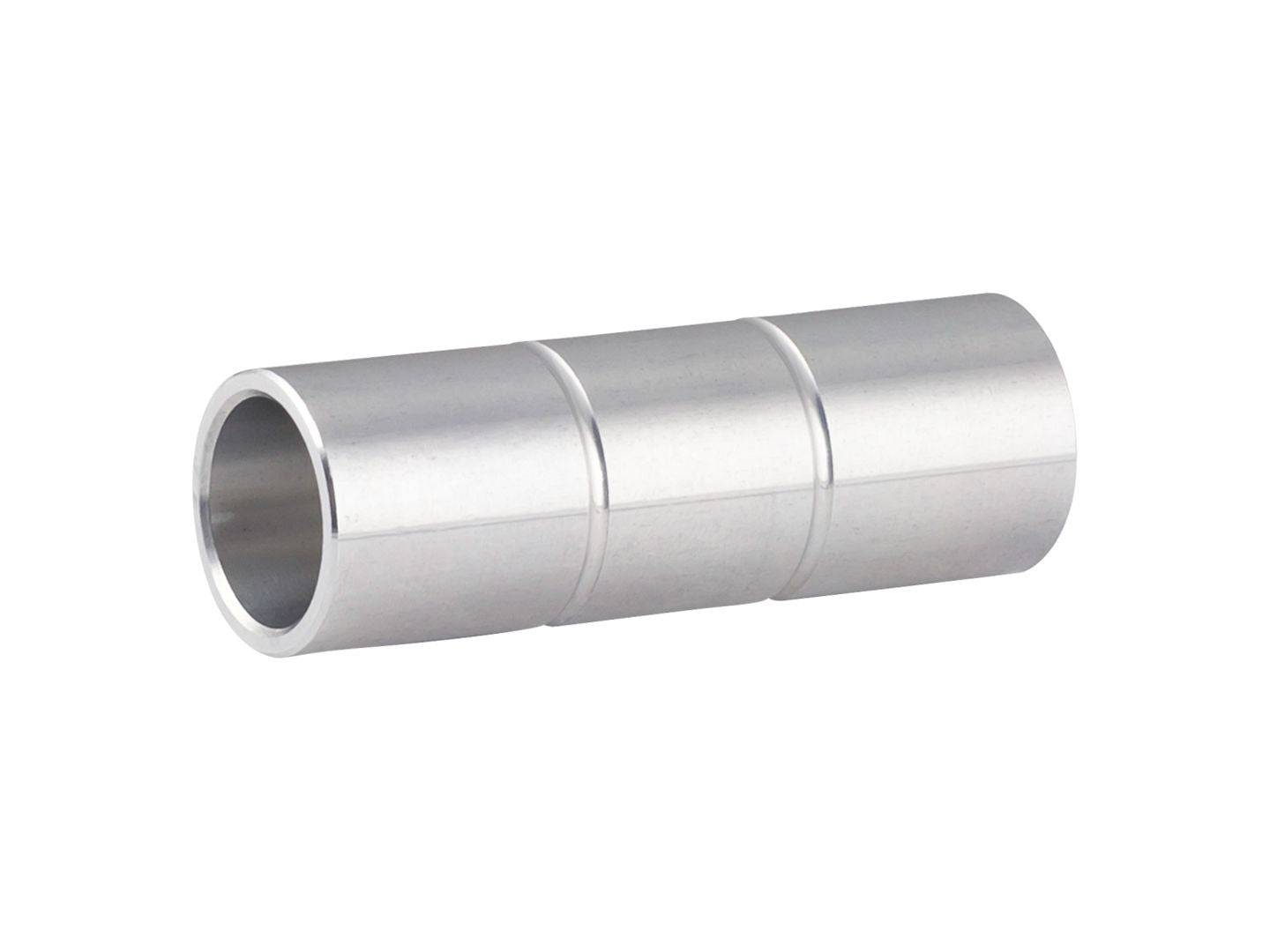Bontrager DT350 road front hub bearing spacer in silver, 2mm x 15mm, showing the small cylindrical component on a white background.