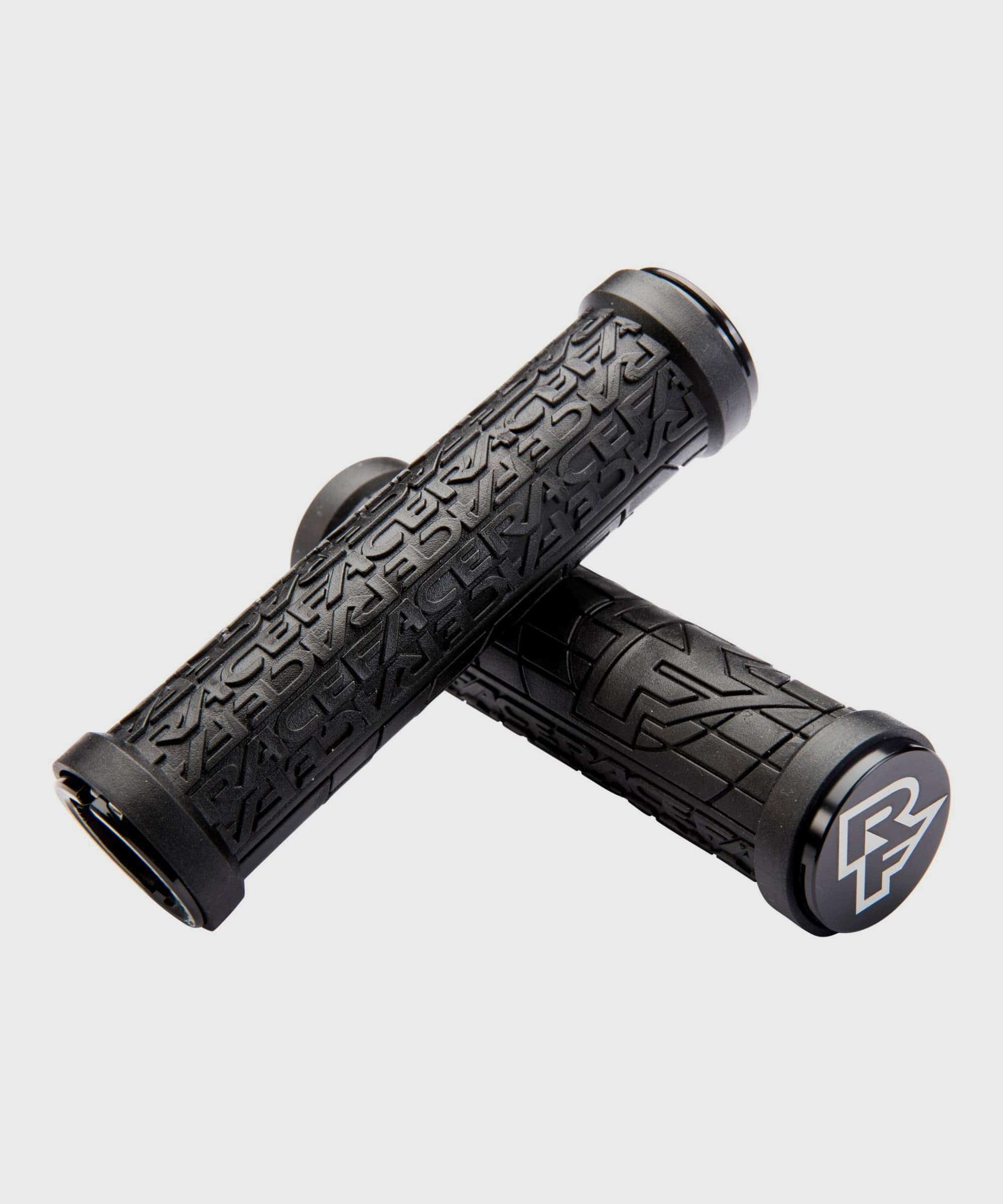 Race Face Grippler lock-on MTB bike handlebar grips with durable rubber and dual lock-on design for secure grip and control.