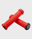 Race Face Grippler lock-on MTB bike handlebar grips with durable rubber and dual lock-on design, shown on mountain bike handlebars.