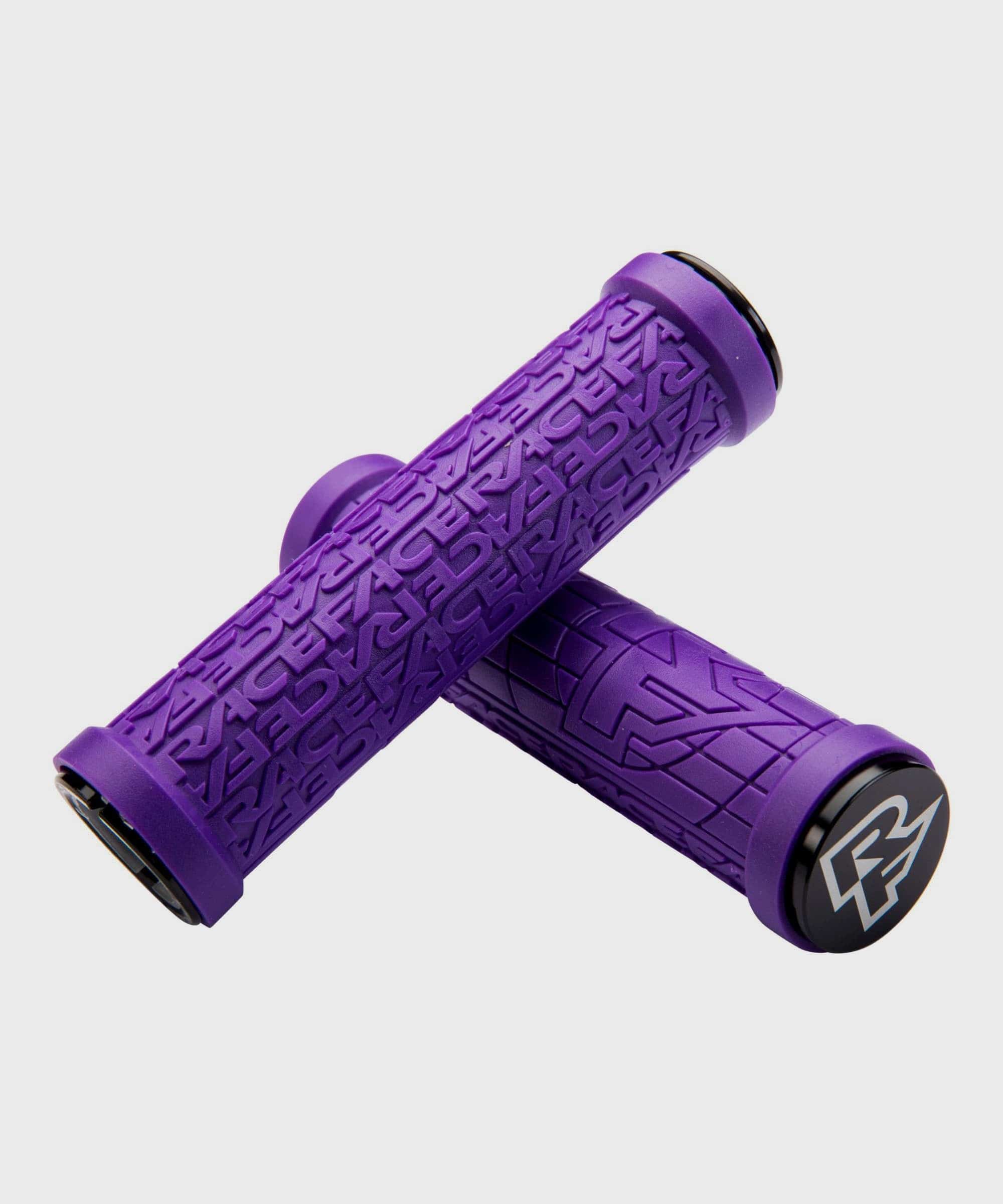 Race Face Grippler lock-on MTB bike handlebar grips with durable rubber and dual lock-on design for secure grip and control.