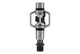 Crankbrothers Eggbeater 2 silver and black XC racing pedals with brass cleats, lightweight mountain biking components.
