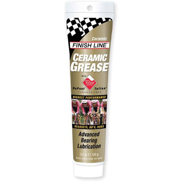 Finish Line ceramic grease tube for bike bearings and components, premium lubricant for bike maintenance and repair.