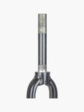 Trek 2017 Verve rigid 700C bike fork with threaded steerer and V-brake mounts, showcasing the black metal component with mounting points.