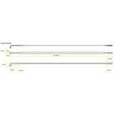 Set of 20 DT Swiss Aero Comp Wide Straight Pull 14G 2mm spokes for bicycle wheels, shown in a box.