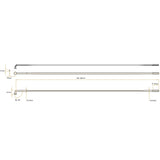 Black DT Swiss Aero Lite straight pull cycling spokes, 14g, 278mm length, high-performance components for bicycle wheels.