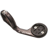 K-Edge Garmin Edge 500/800 sport mount in black anodized carbon for 31.8mm handlebars, durable cycling accessory.
