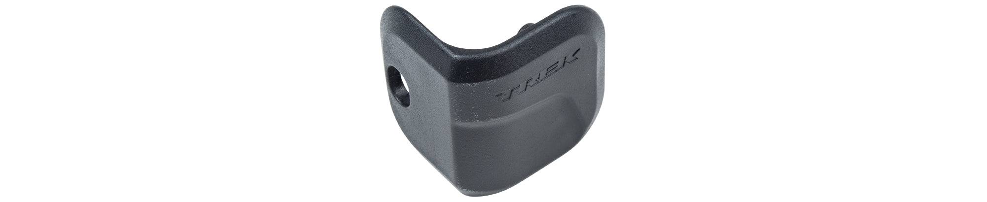 Trek high direct mount front derailleur pocket cover and frame protector for bicycle components on a Trek bike.