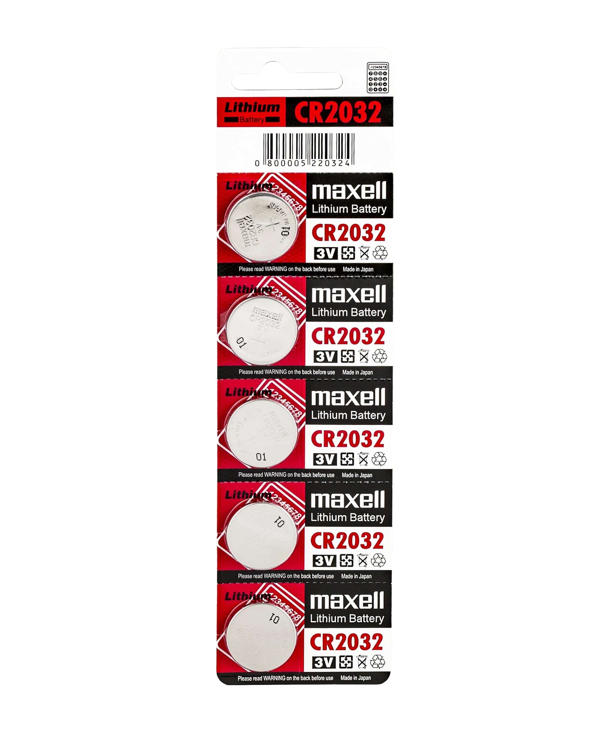 Bontrager CR2032 battery 5-pack for bike computer accessories, providing long-lasting power for Trek and Bontrager bike computers.