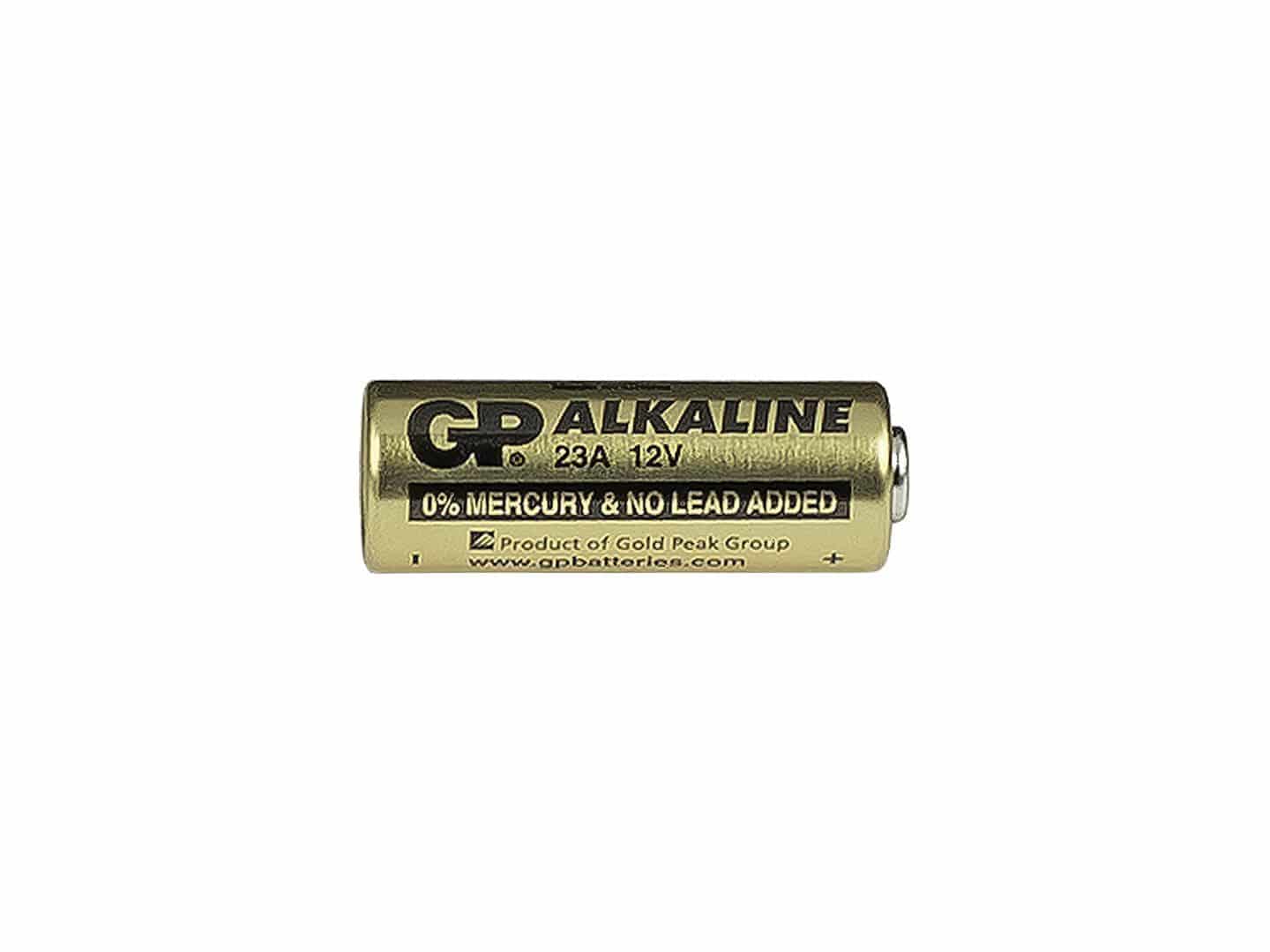 Bontrager 23AE Silver computer battery for GP 23A speed sensors, showing the small replacement battery for cycling accessories.