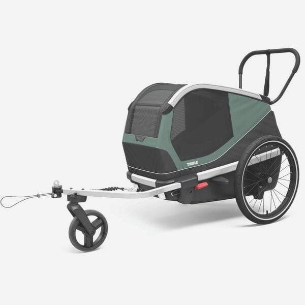 Thule Bexey Medium Dog Bike Trailer with ventilation panels and easy access, designed for safe pet transportation.