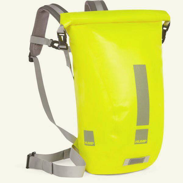 HUMP reflective waterproof 20L backpack with ergonomic design and durable weatherproof material, suitable for outdoor activities.