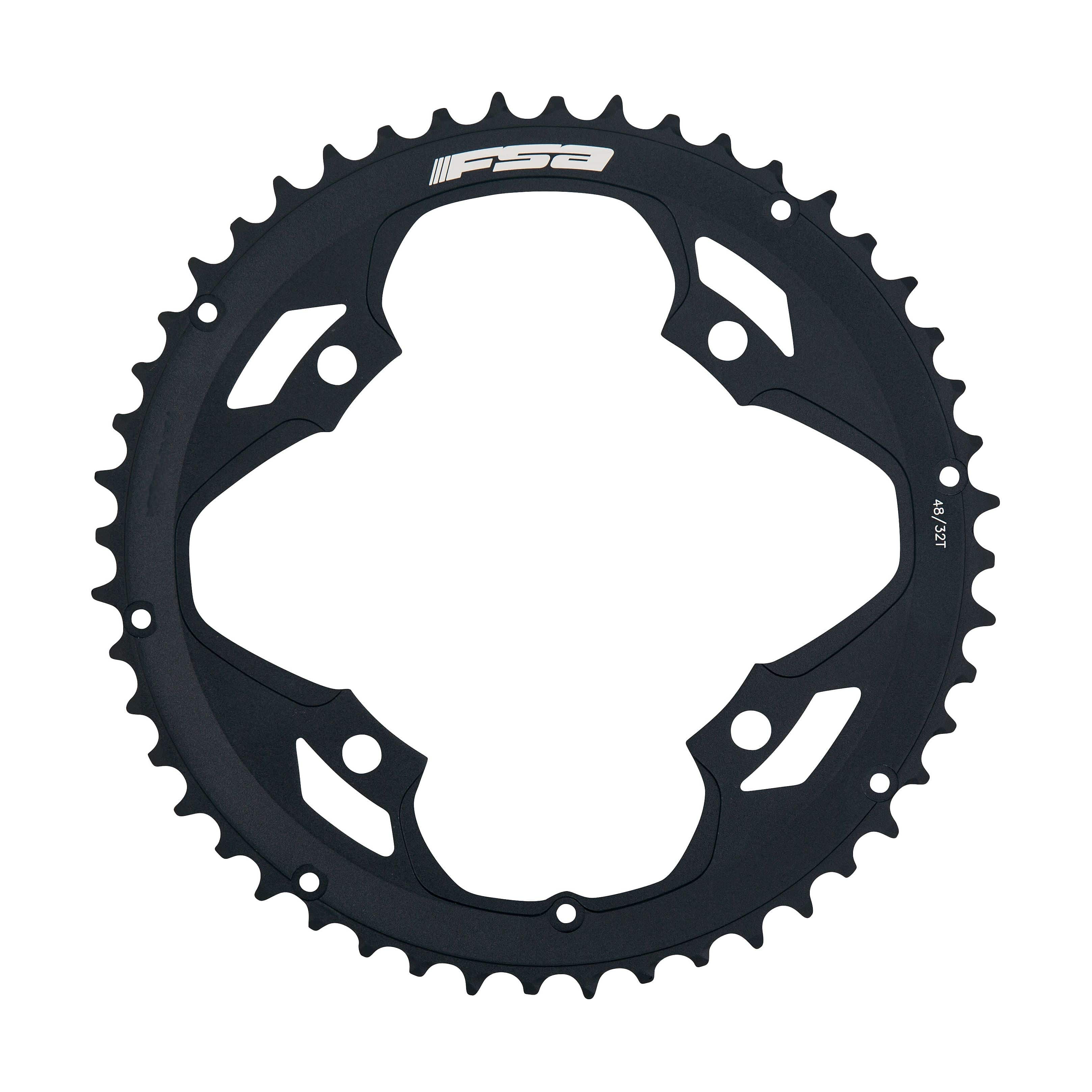 FSA Pro Road Chainring 2x11 Speed black 120x46T with 30T for Shimano 10-Speed bike drivetrain components