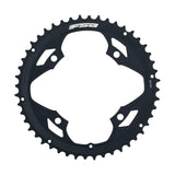 FSA Pro Road 2x11 Speed black chainring with 48T and 120mm bolt circle for Shimano 10-speed road bikes, 4-hole mounting.