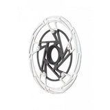 Jagwire Pro LR2 Centerlock disc brake rotors, two-piece durable cycling components with a sleek metal finish.