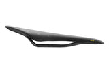 Fizik Arione 00 road bike saddle in black with Mobius carbon braided rails, 298mm length, designed for performance cycling.