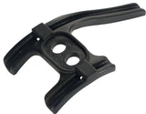 Trek Madone bottom bracket cable guide with tab in black for smooth cable routing on bike components.