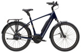 Trek District+ 5 2025 electric hybrid bike with sleek frame, electric motor, and urban design for commuting and recreation.