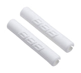 BBB Cablewrap Frame Protector set for 4mm derailleur cables, black and white, visible on bike frame in the image.