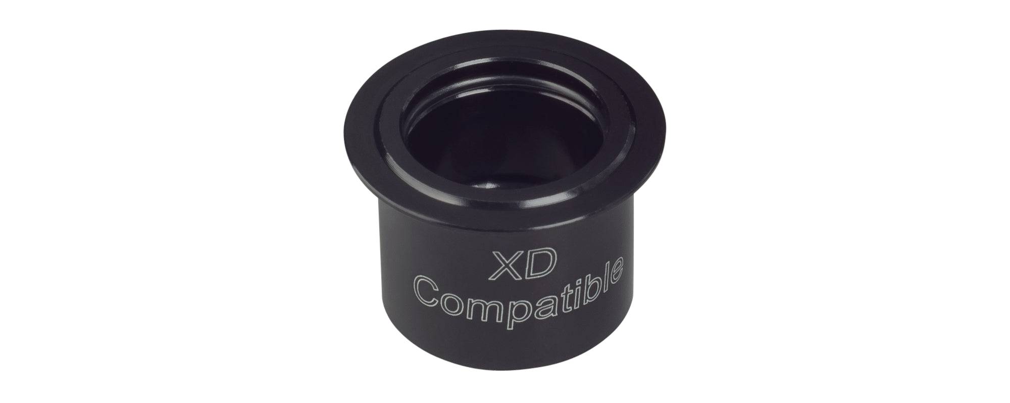Bontrager DT240 12mm drive side axle end cap in black for 142/148mm OLD front and rear bike hubs.