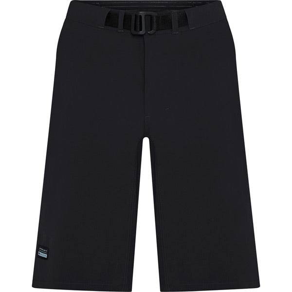 Madison Roam men's stretch cycling shorts with adjustable waistband and front pockets, designed for comfort and mobility.