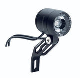 Supernova E3 Pure 3 front bike light with 205 lumens, glare-free LED, dynamo-powered, bicycle lighting accessory.