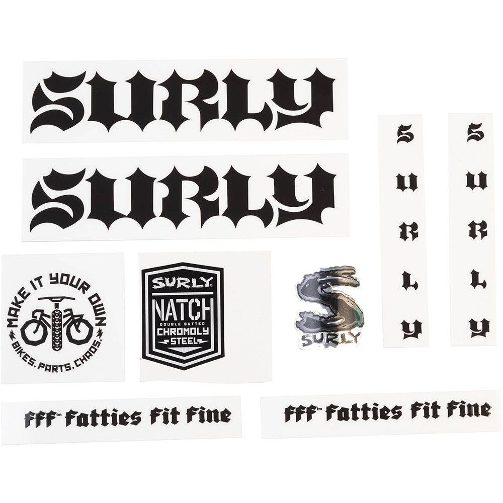 Surly bikes frame stickers and decals for customizing and personalizing your bike's components.