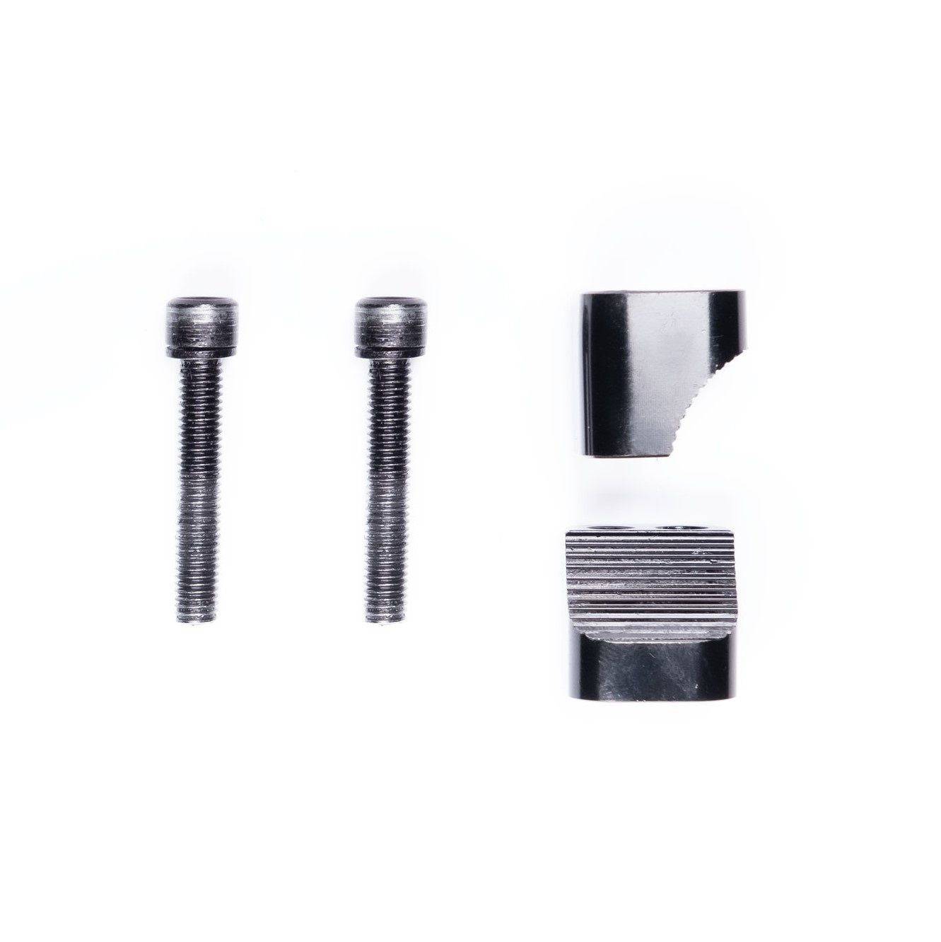 Black DMR Defy50 replacement collet for stem stability and steering control, shown in close-up with mounting details.