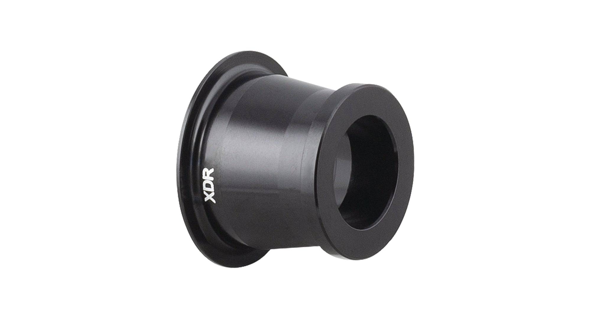 Bontrager Ratchet EXP Road 12mm drive side axle end cap in black, designed for 142mm over-locking hub, component replacement.