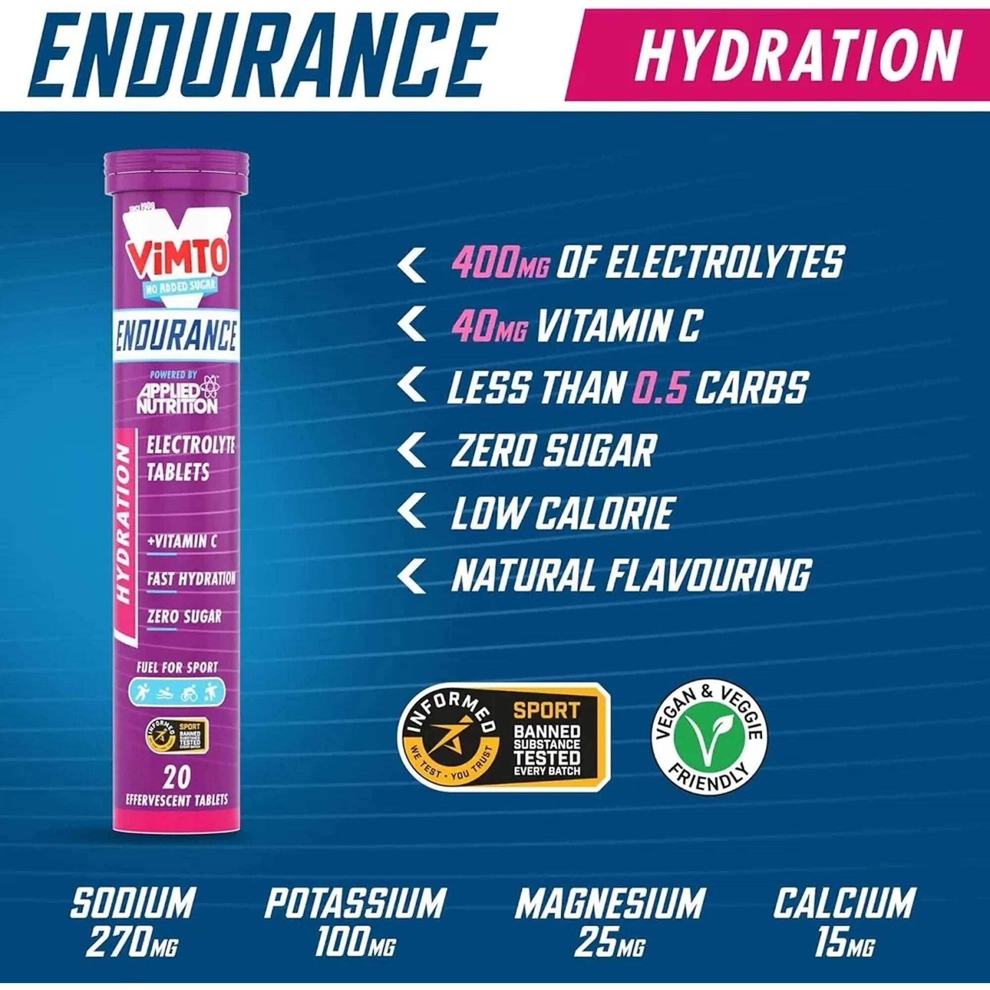 Applied Nutrition Endurance Hydration Electrolyte Tablets