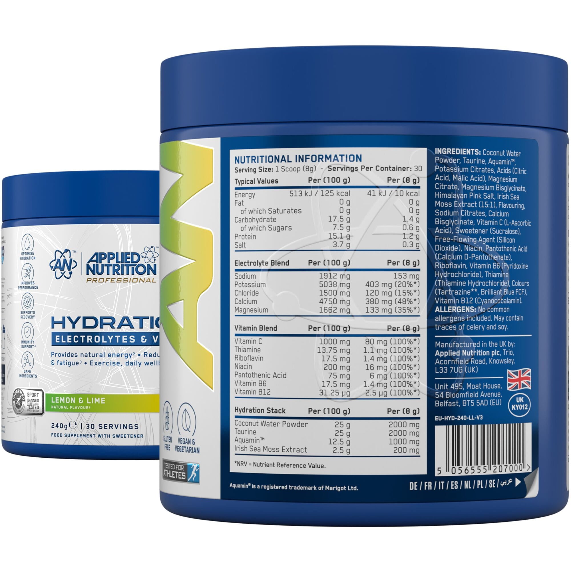 Applied Nutrition Hydration+ Complete Electrolyte and Vitamin Powder