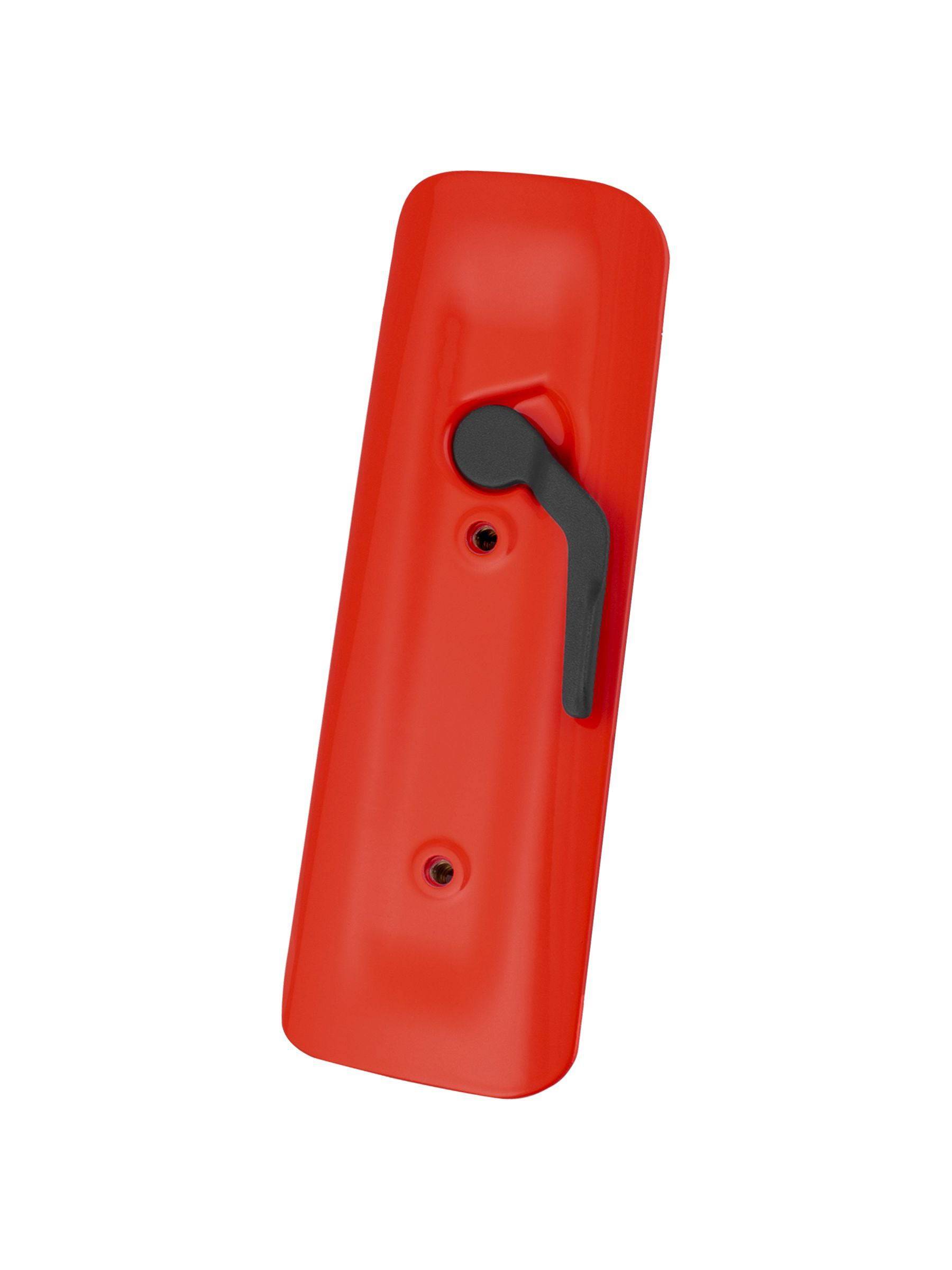 Trek 2022 Checkpoint SL downtube storage cover in radioactive red and blue, providing protection for bike components.