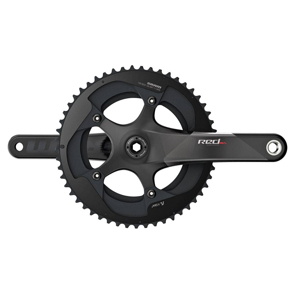 SRAM Red GXP road bike crankset with 52-36T chainrings, 172.5mm crank arms, 11-speed component, no GXP cups visible in image.