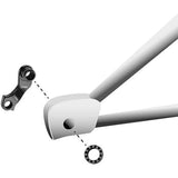 M Part gear hanger for KTM, direct mount M12 1.75, durable bike frame protector, shown mounted on a KTM motorcycle frame.