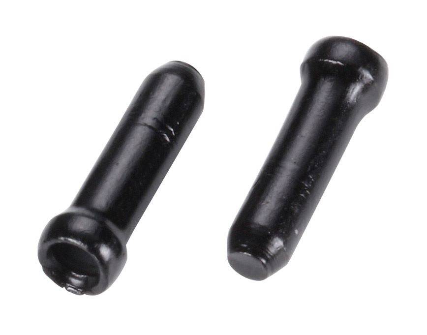 Set of 40 black BBB BCB-97 CableStop inner cable end crimps for brake and derailleur cables, designed for secure cable termination.
