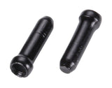 Set of 40 black BBB BCB-97 CableStop inner cable end crimps for brake and derailleur cables, designed for secure cable termination.