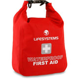 Lifesystems waterproof first aid kit with QuickFind system, outdoor medical supplies, compact first aid accessories in a durable case.