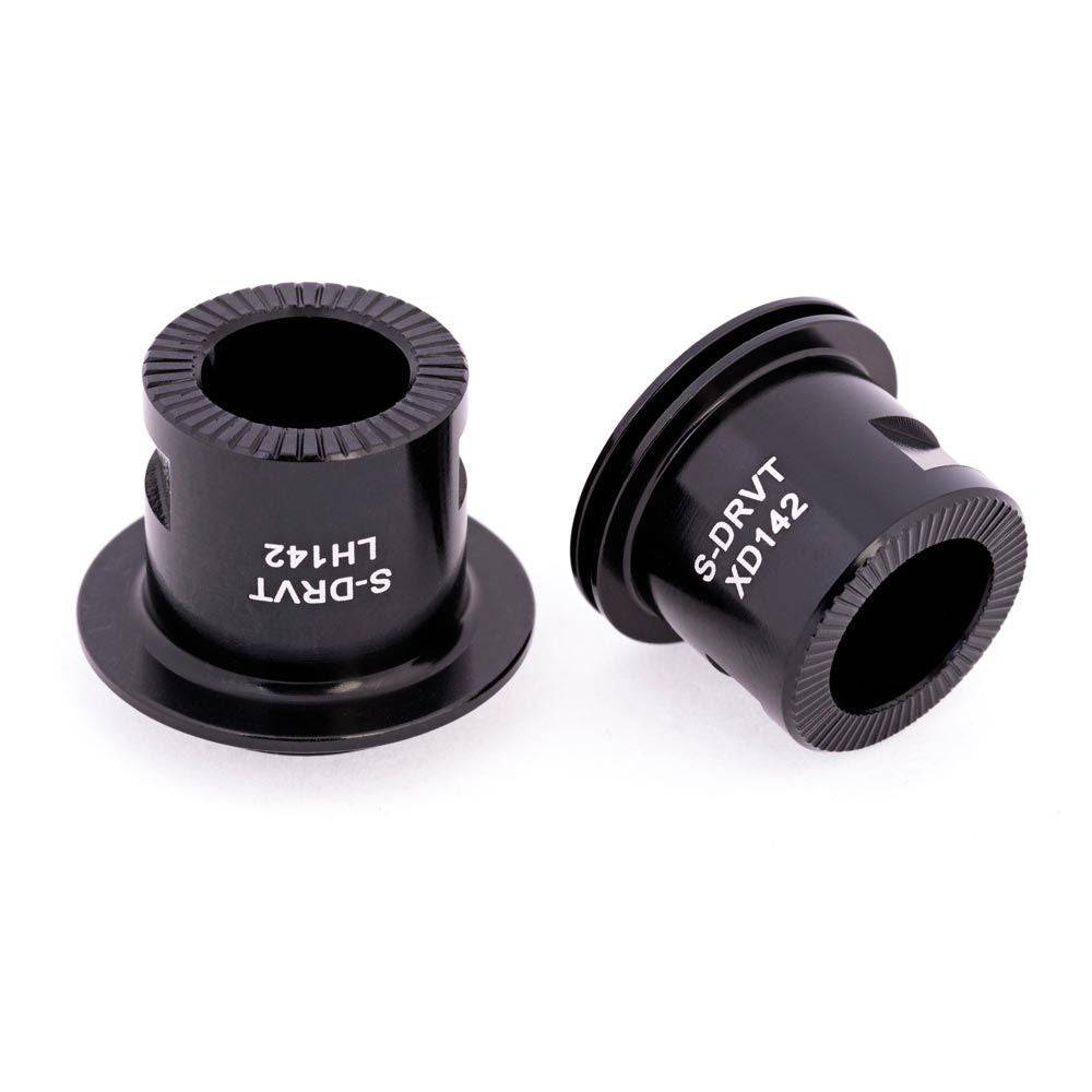 Halo Hub Spares MT Supadrive rear axle ends for Shimano HG and SRAM XD cassettes, bicycle component parts with detailed close-up.