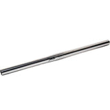 Deda Elementi Dritto Silver flat bike handlebars for urban bikes with 26.0mm diameter, showing the sleek, straight design.