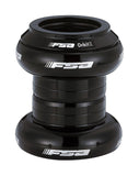 FSA TH-857 1-1/8" black threadless bike headset showing sleek metal finish and smooth threading for steering assembly.