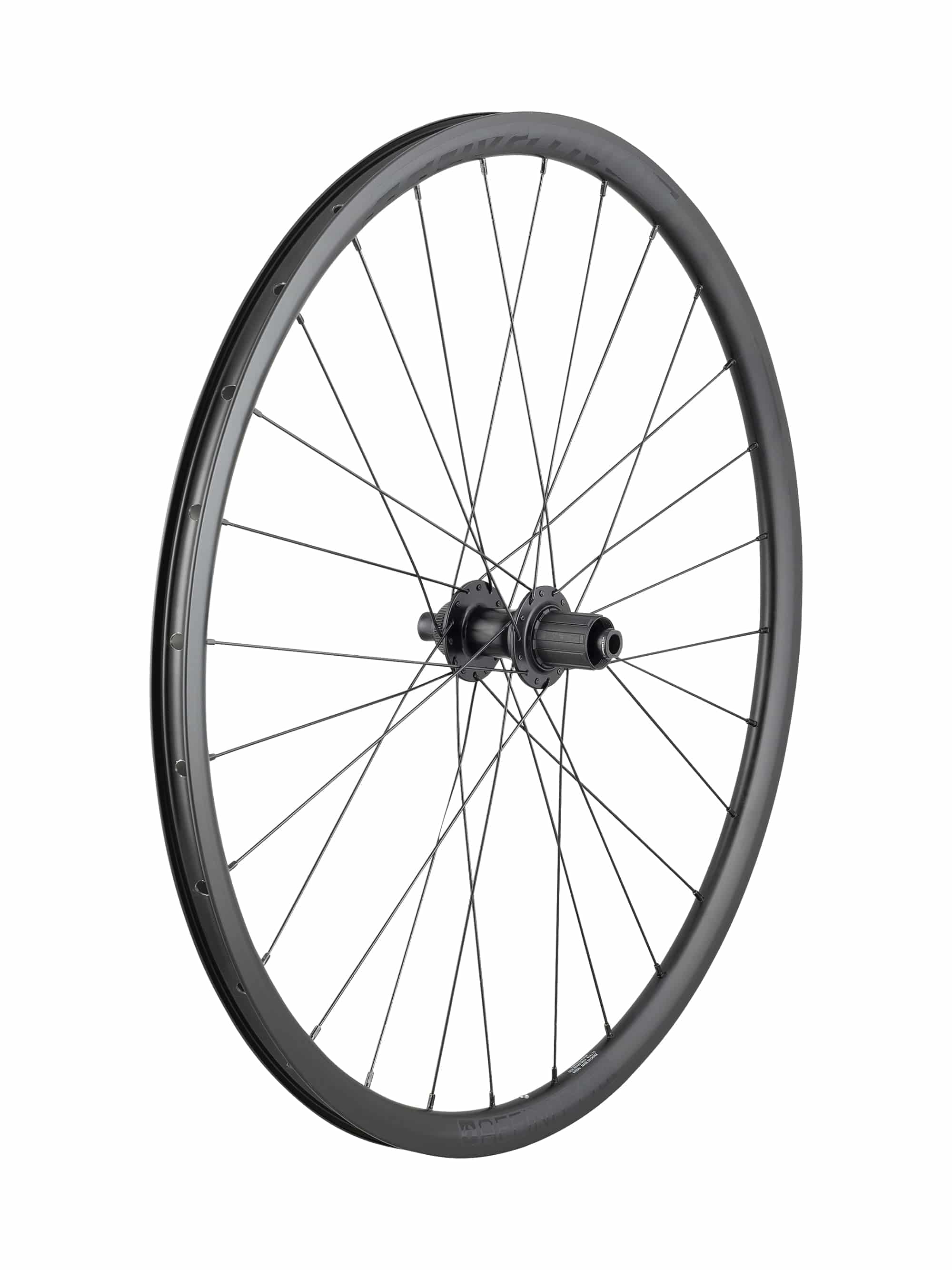 Bontrager Affinity TLR Centerlock disc brake road bike wheels with tubeless-ready 28H 700C rims, mounted on a bike wheelset.
