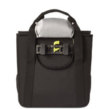 Black Basil GO single bike bag with reflective details and side pockets, designed for cycling accessories and gear storage.